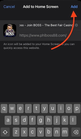 Step 3: The PHLBOSS app appears, continue to select “Add” to confirm again.