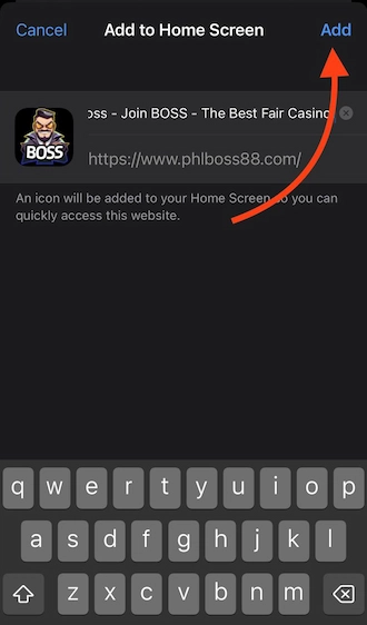 Step 3: The PHLBOSS app appears, continue to select "Add" to confirm again.